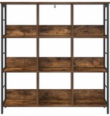 VidaXL Boekenkast Gerookt eiken 102 x 32 x 104,5 cm Bewerkt hout