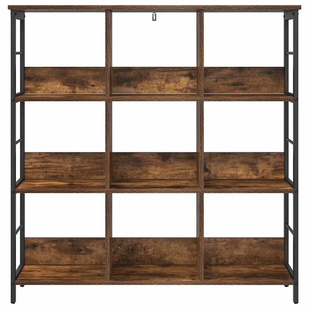 VidaXL Boekenkast Gerookt eiken 102 x 32 x 104,5 cm Bewerkt hout