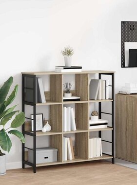 VidaXL Boekenkast Sonoma Eiken 102 x 32 x 104,5 cm Bewerkt hout