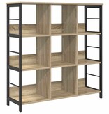 VidaXL Boekenkast Sonoma Eiken 102 x 32 x 104,5 cm Bewerkt hout