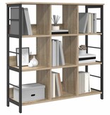 VidaXL Boekenkast Sonoma Eiken 102 x 32 x 104,5 cm Bewerkt hout