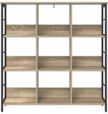 VidaXL Boekenkast Sonoma Eiken 102 x 32 x 104,5 cm Bewerkt hout