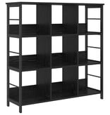 VidaXL Boekenkast Zwart Eiken 102 x 32 x 104,5 cm Bewerkt hout