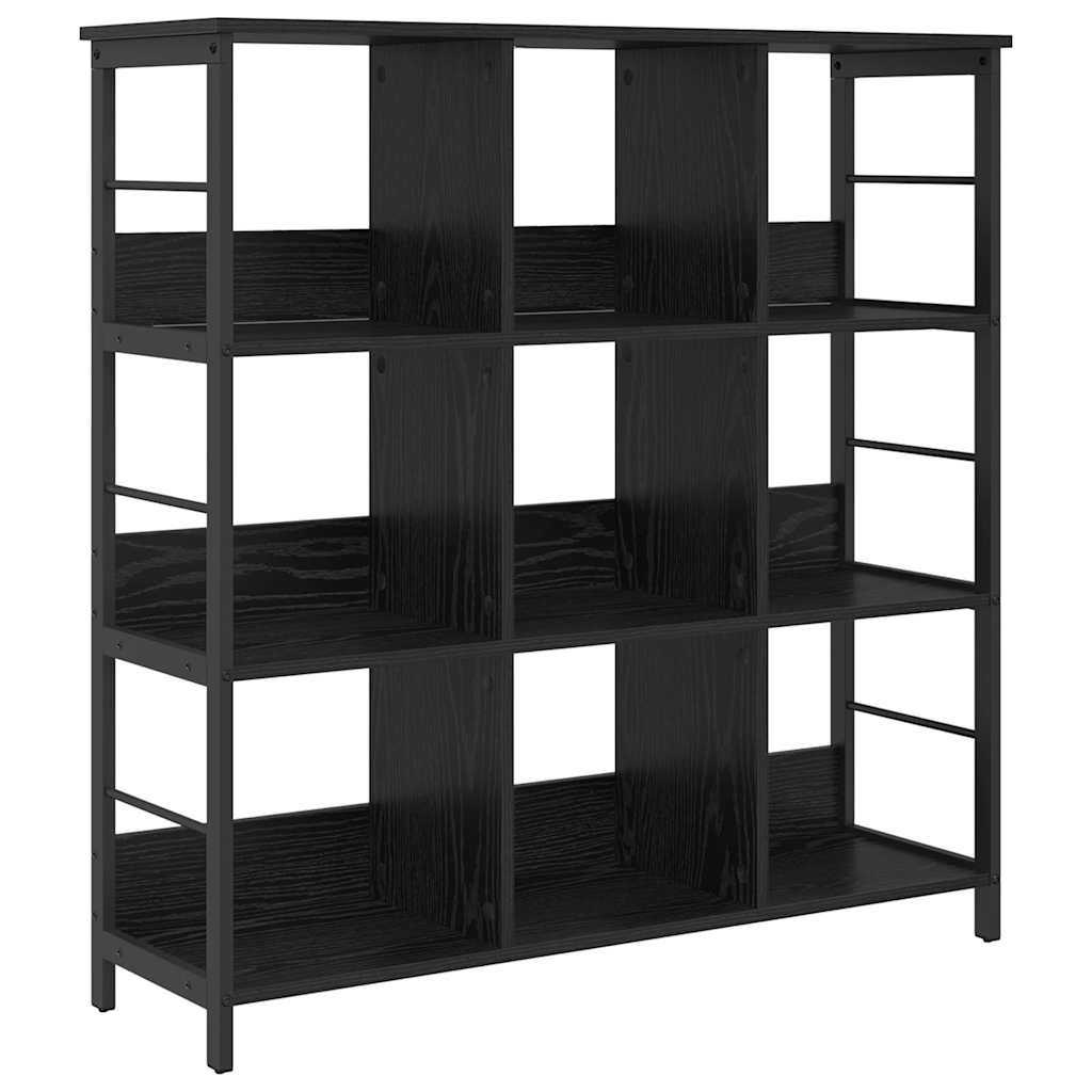 VidaXL Boekenkast Zwart Eiken 102 x 32 x 104,5 cm Bewerkt hout