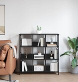 VidaXL Boekenkast Zwart Eiken 102 x 32 x 104,5 cm Bewerkt hout