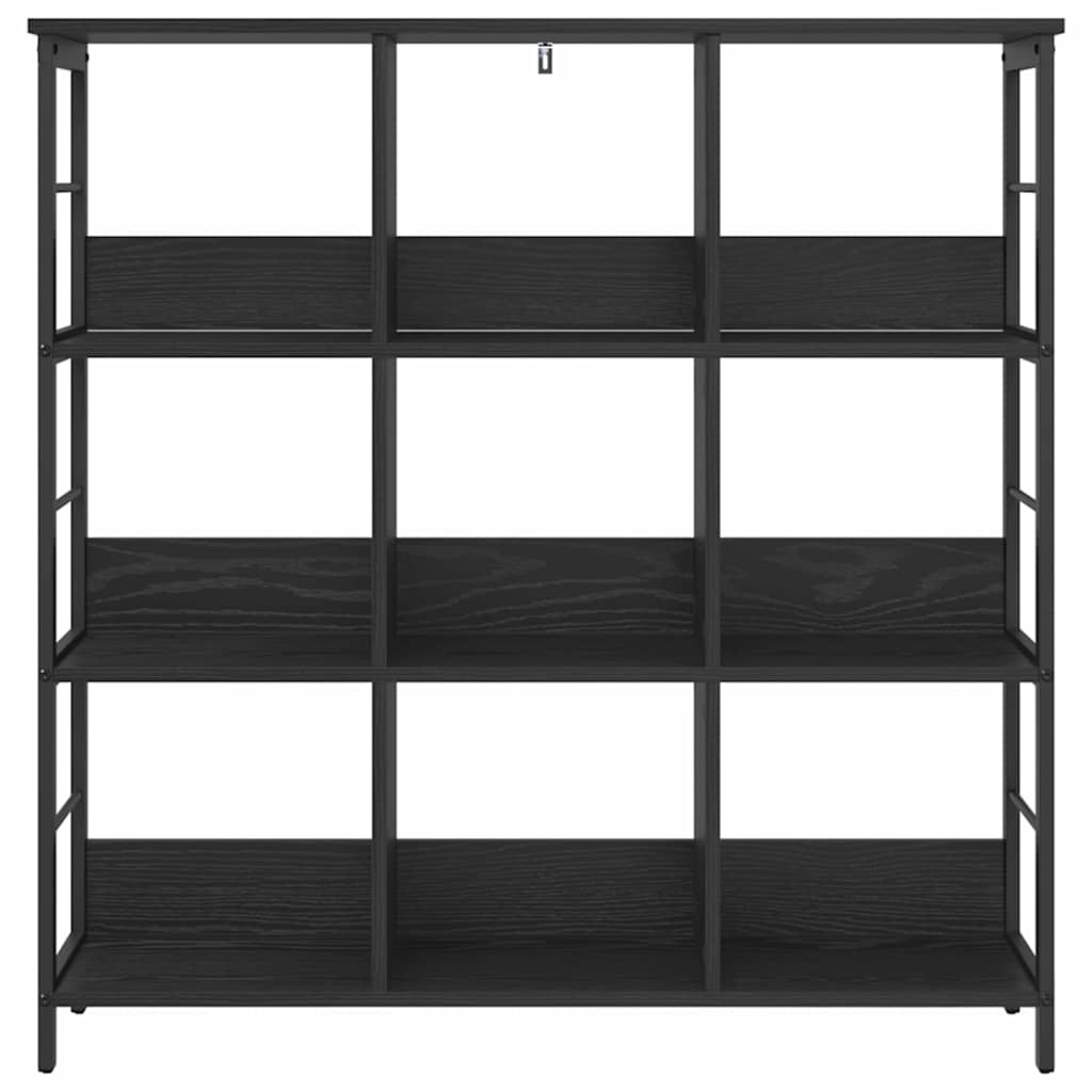 VidaXL Boekenkast Zwart Eiken 102 x 32 x 104,5 cm Bewerkt hout