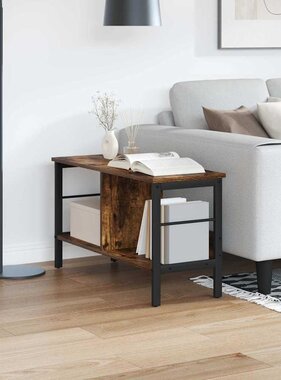 VidaXL Boekenkast Gerookt eiken 82 x 32 x 47 cm Bewerkt hout