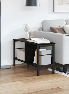 VidaXL Boekenkast Zwart Eiken 82 x 32 x 47 cm Bewerkt hout