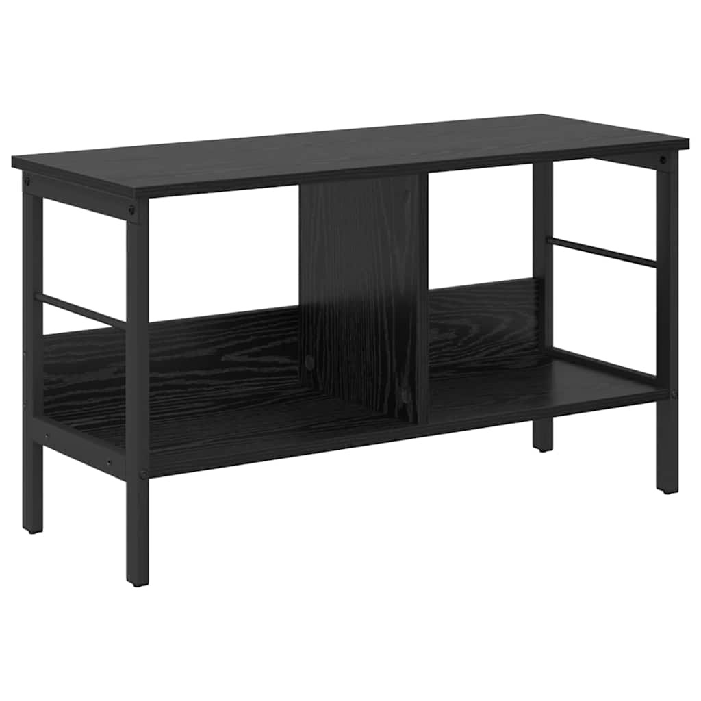 VidaXL Boekenkast Zwart Eiken 82 x 32 x 47 cm Bewerkt hout