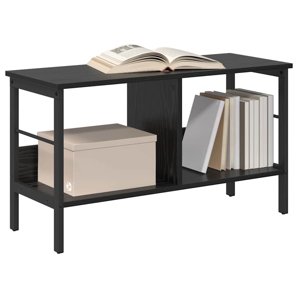 VidaXL Boekenkast Zwart Eiken 82 x 32 x 47 cm Bewerkt hout
