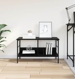 VidaXL Boekenkast Zwart Eiken 82 x 32 x 47 cm Bewerkt hout