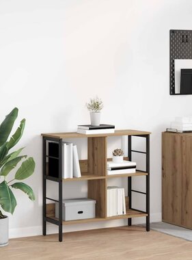 VidaXL Boekenkast Artisan Eiken 82 x 32 x 79 cm Bewerkt hout