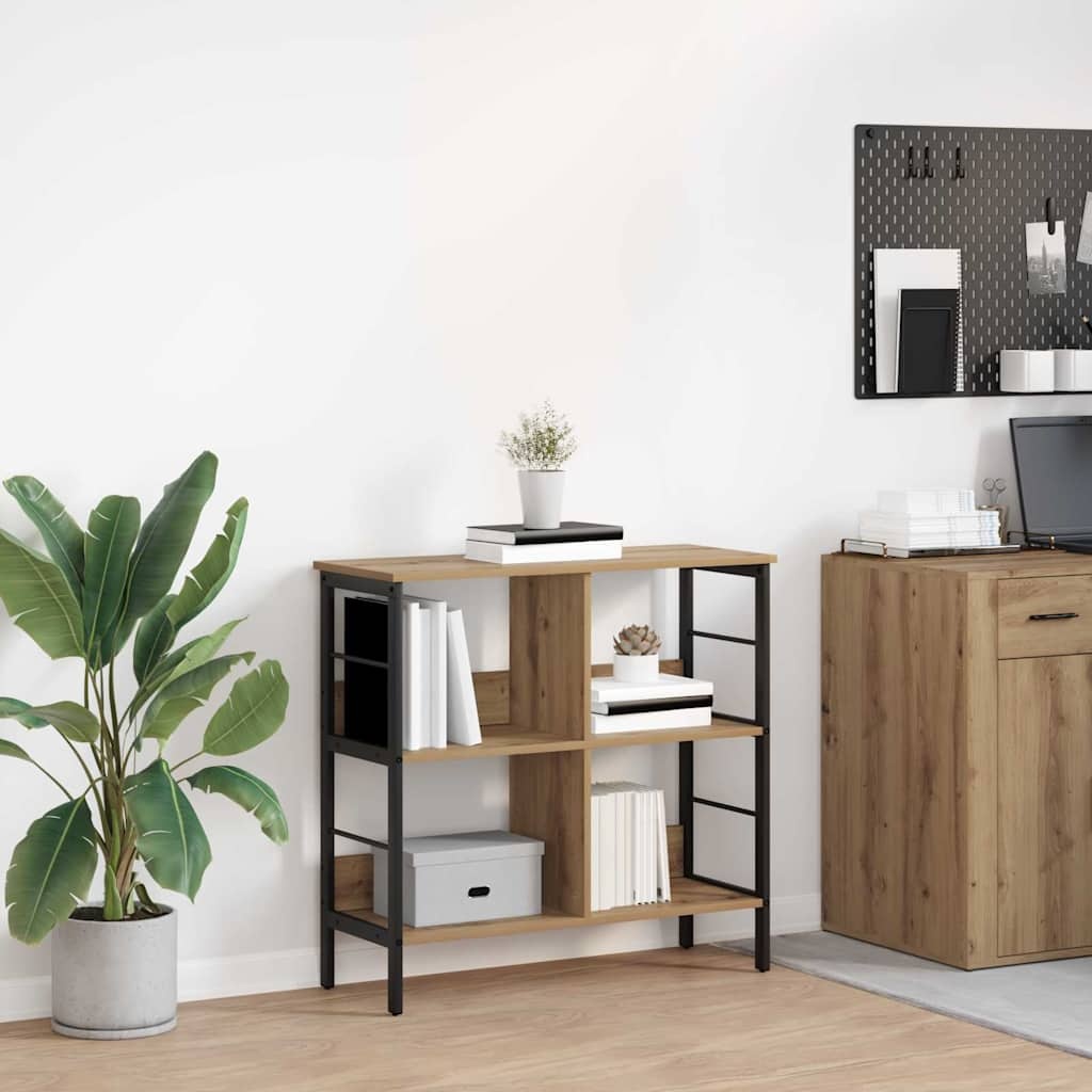 VidaXL Boekenkast Artisan Eiken 82 x 32 x 79 cm Bewerkt hout