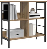 VidaXL Boekenkast Artisan Eiken 82 x 32 x 79 cm Bewerkt hout
