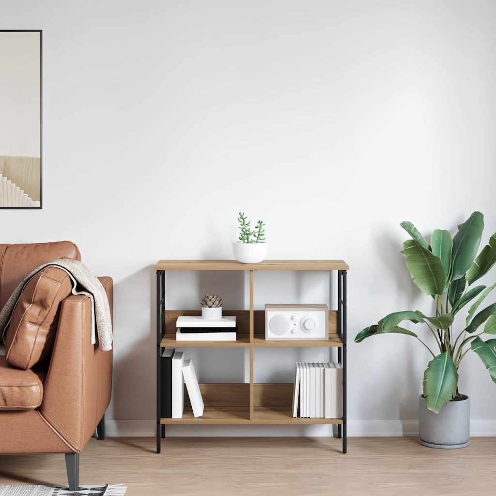 VidaXL Boekenkast Artisan Eiken 82 x 32 x 79 cm Bewerkt hout