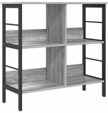 VidaXL Boekenkast Grijs Sonoma 82 x 32 x 79 cm Bewerkt hout