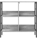 VidaXL Boekenkast Grijs Sonoma 82 x 32 x 79 cm Bewerkt hout