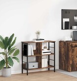 VidaXL Boekenkast Gerookt eiken 82 x 32 x 79 cm Bewerkt hout