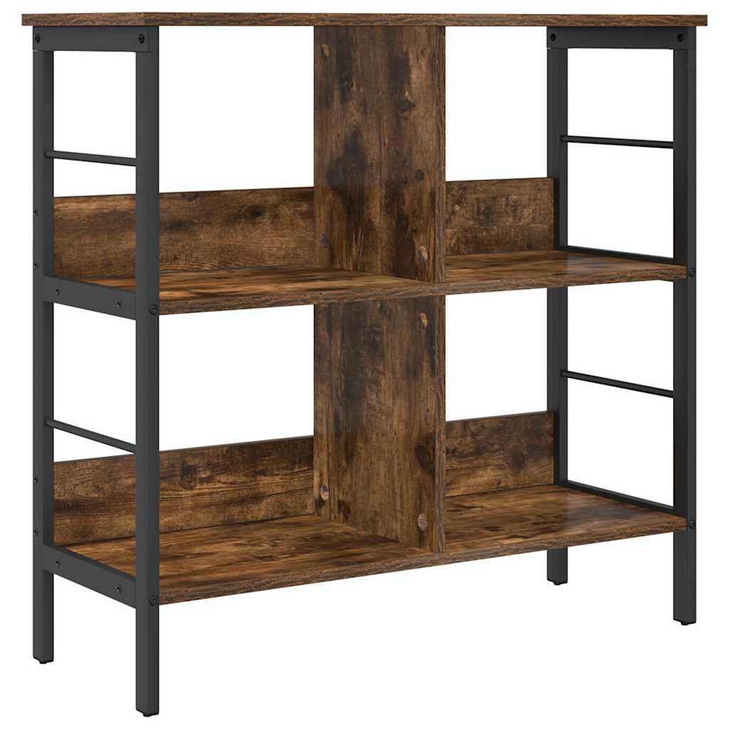 VidaXL Boekenkast Gerookt eiken 82 x 32 x 79 cm Bewerkt hout