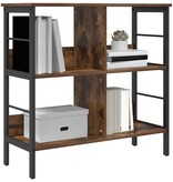 VidaXL Boekenkast Gerookt eiken 82 x 32 x 79 cm Bewerkt hout