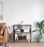 VidaXL Boekenkast Gerookt eiken 82 x 32 x 79 cm Bewerkt hout