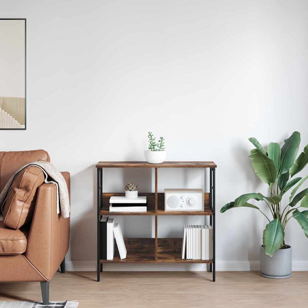 VidaXL Boekenkast Gerookt eiken 82 x 32 x 79 cm Bewerkt hout