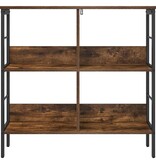 VidaXL Boekenkast Gerookt eiken 82 x 32 x 79 cm Bewerkt hout