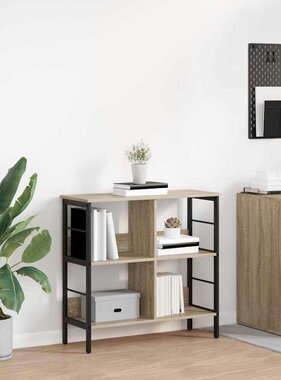 VidaXL Boekenkast Sonoma Eiken 82 x 32 x 79 cm Bewerkt hout