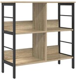 VidaXL Boekenkast Sonoma Eiken 82 x 32 x 79 cm Bewerkt hout