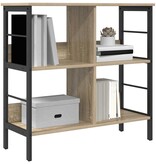 VidaXL Boekenkast Sonoma Eiken 82 x 32 x 79 cm Bewerkt hout