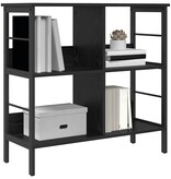 VidaXL Boekenkast Zwart Eiken 82 x 32 x 79 cm Bewerkt hout