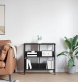 VidaXL Boekenkast Zwart Eiken 82 x 32 x 79 cm Bewerkt hout