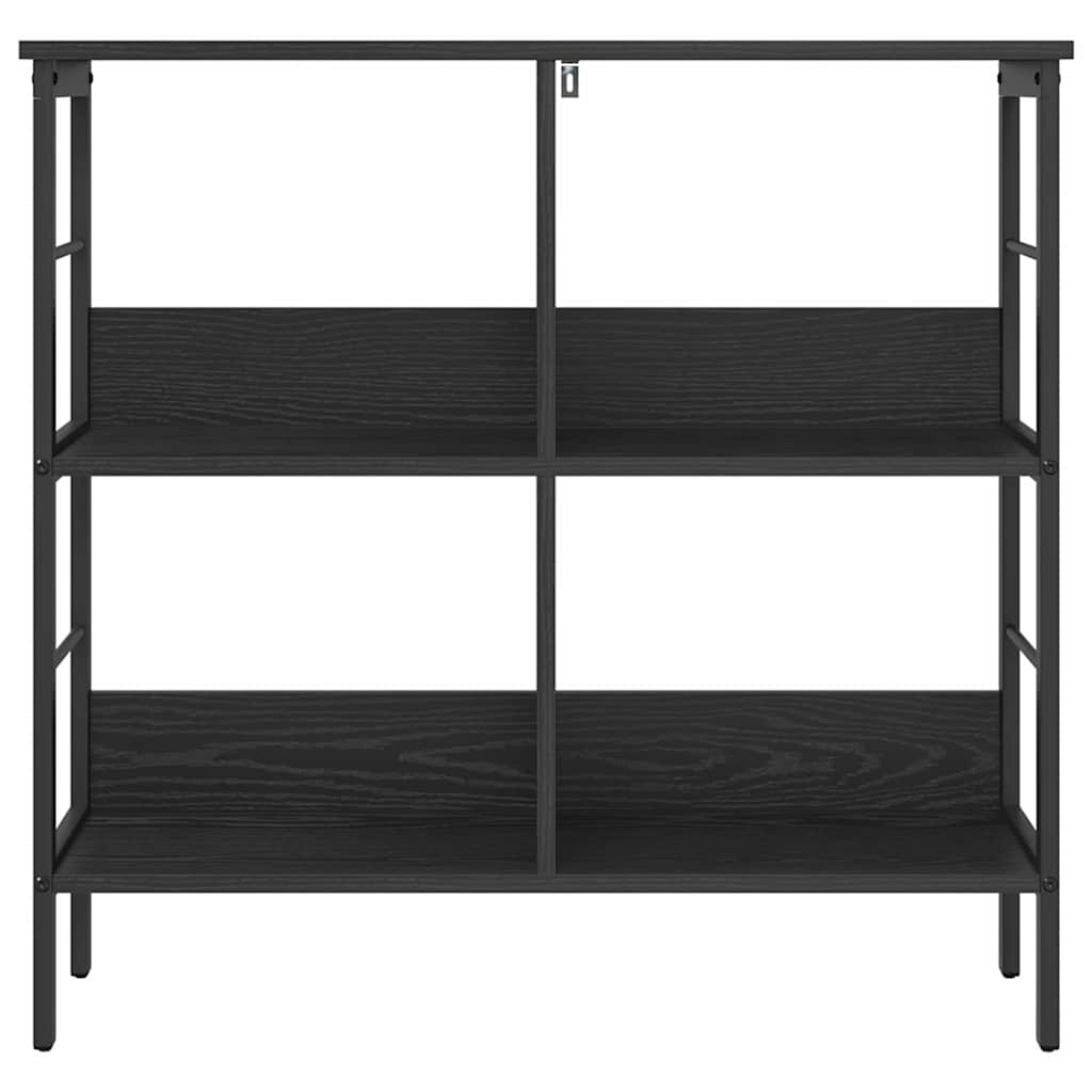 VidaXL Boekenkast Zwart Eiken 82 x 32 x 79 cm Bewerkt hout