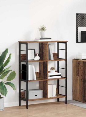 VidaXL Boekenkast Oud Hout 82 x 32 x 112 cm Bewerkt hout