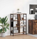 VidaXL Boekenkast Gerookt eiken 82 x 32 x 112 cm Bewerkt hout