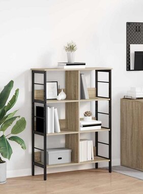 VidaXL Boekenkast Sonoma Eiken 82 x 32 x 112 cm Bewerkt hout