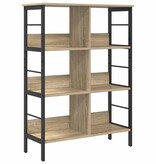 VidaXL Boekenkast Sonoma Eiken 82 x 32 x 112 cm Bewerkt hout