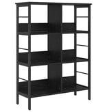 VidaXL Boekenkast Zwart Eiken 82 x 32 x 112 cm Bewerkt hout