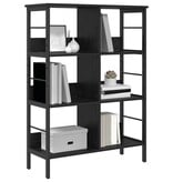 VidaXL Boekenkast Zwart Eiken 82 x 32 x 112 cm Bewerkt hout