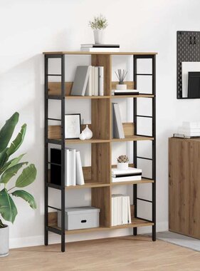 VidaXL Boekenkast Artisan Eiken 82 x 32 x 144,5 cm Bewerkt hout