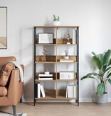 VidaXL Boekenkast Artisan Eiken 82 x 32 x 144,5 cm Bewerkt hout