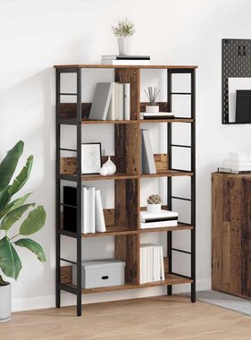 VidaXL Boekenkast Oud Hout 82 x 32 x 144,5 cm Bewerkt hout