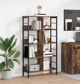 VidaXL Boekenkast Gerookt eiken 82 x 32 x 144,5 cm Bewerkt hout