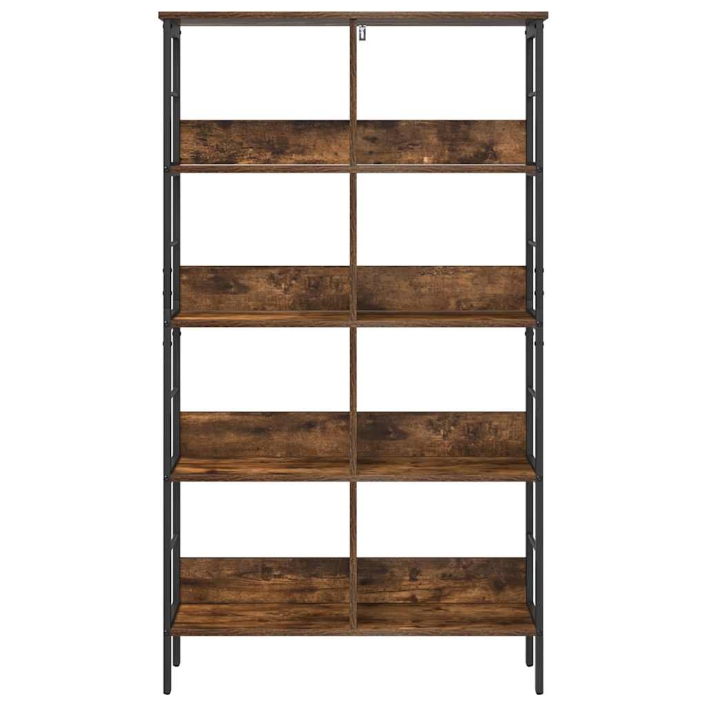 VidaXL Boekenkast Gerookt eiken 82 x 32 x 144,5 cm Bewerkt hout