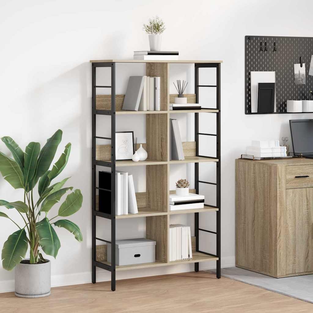 VidaXL Boekenkast Sonoma Eiken 82 x 32 x 144,5 cm Bewerkt hout