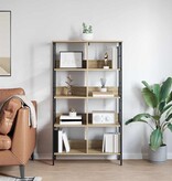 VidaXL Boekenkast Sonoma Eiken 82 x 32 x 144,5 cm Bewerkt hout