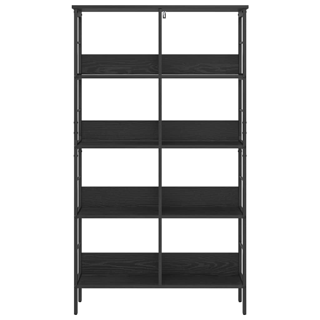 VidaXL Boekenkast Zwart Eiken 82 x 32 x 144,5 cm Bewerkt hout