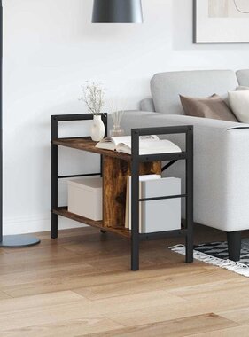 VidaXL Boekenkast Gerookt eiken 75 x 30 x 58,5 cm Bewerkt hout