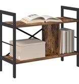 VidaXL Boekenkast Gerookt eiken 75 x 30 x 58,5 cm Bewerkt hout