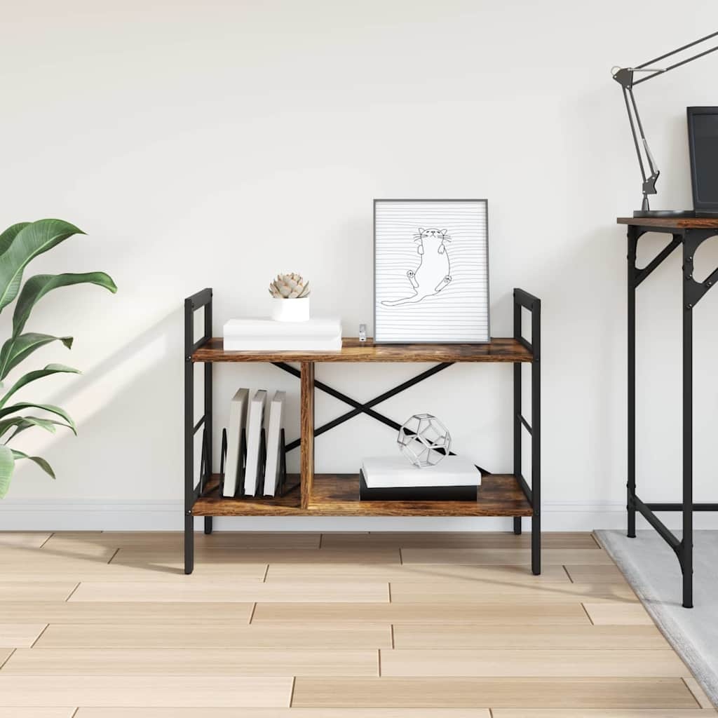 VidaXL Boekenkast Gerookt eiken 75 x 30 x 58,5 cm Bewerkt hout